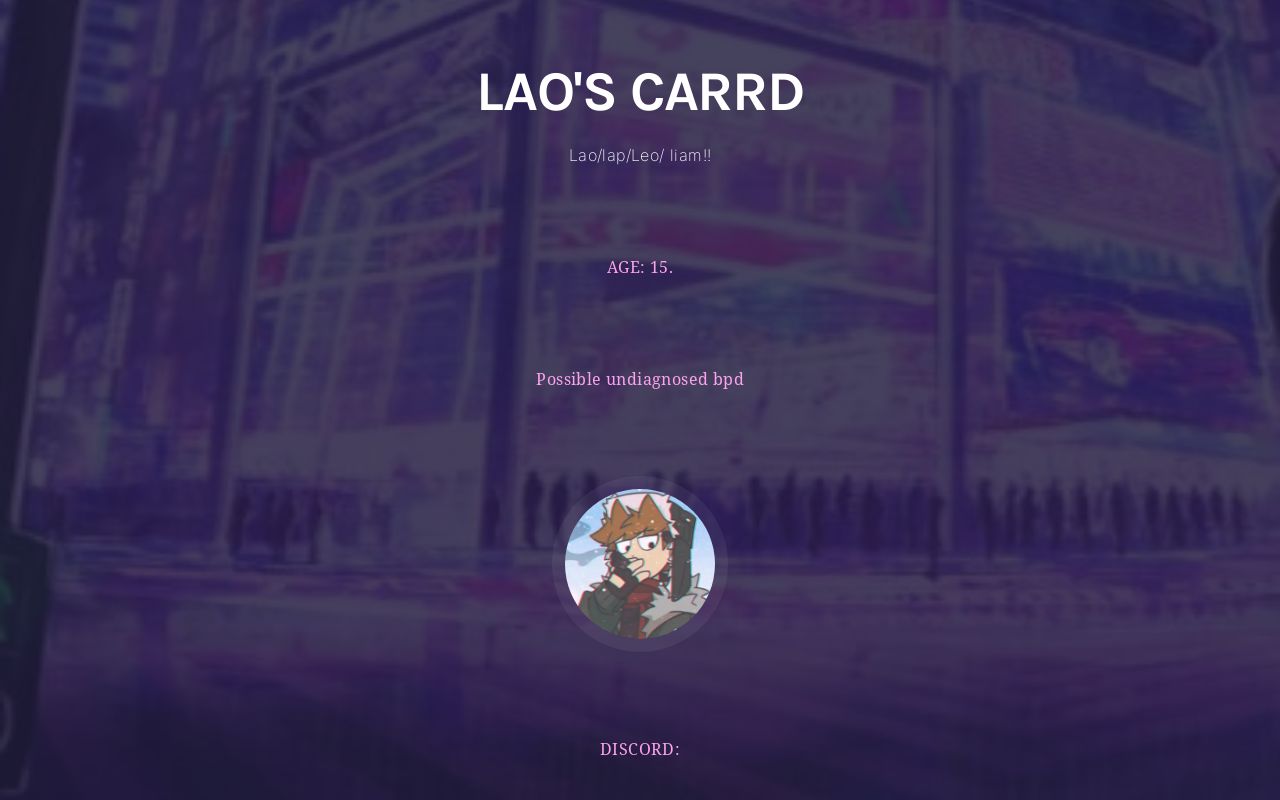 Carrd profile picture for @laos